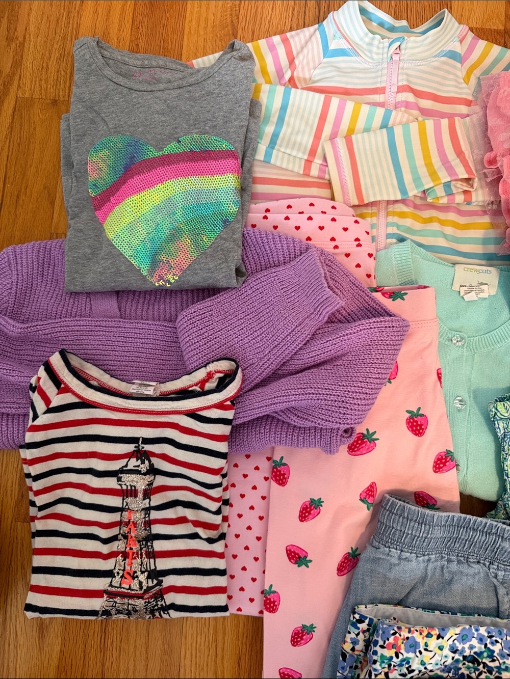 Crewcuts Girls Pink Purple Mint Multi-Color Clothing Lot - Picture 2 of 4